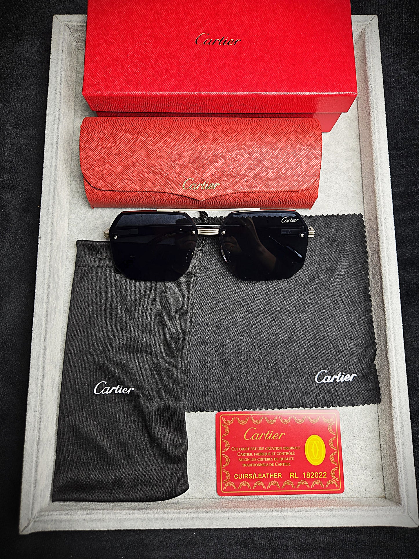 Cartier Black Acetate Optical Frames