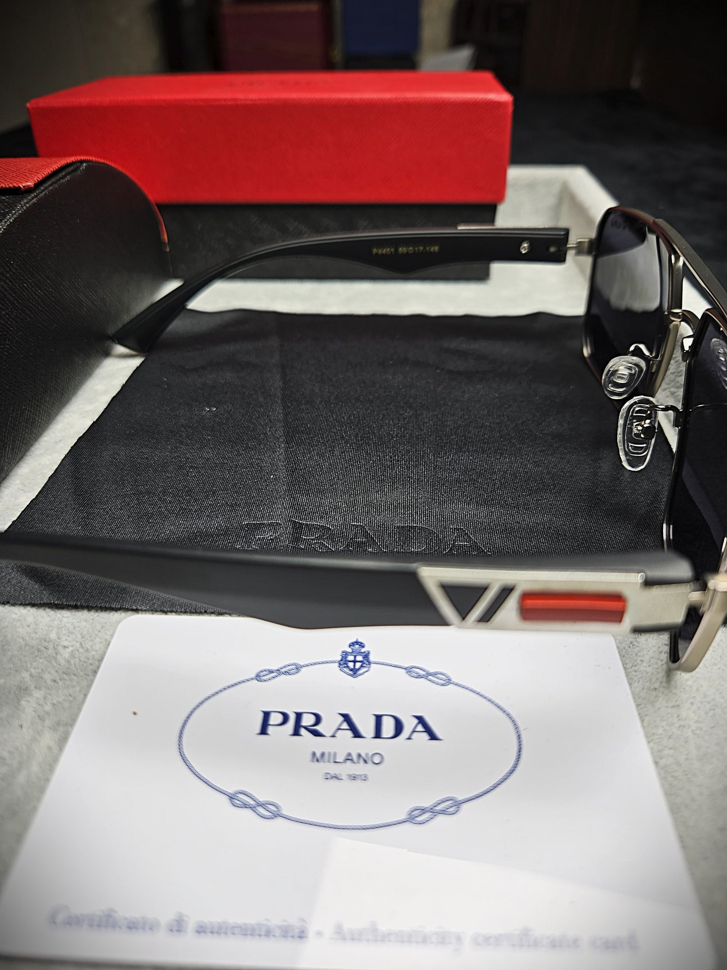 Prada Black Acetate Eyeglasses