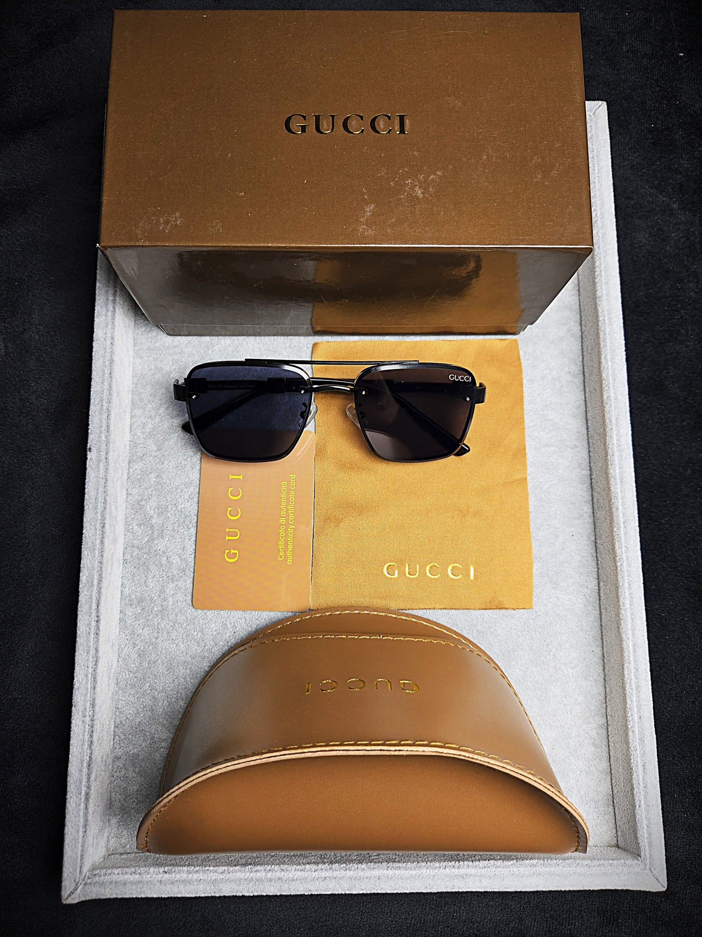 Gucci Black Shiny Eyeglasses