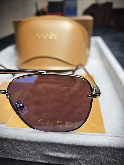 Gucci Black Oval Sunglasses