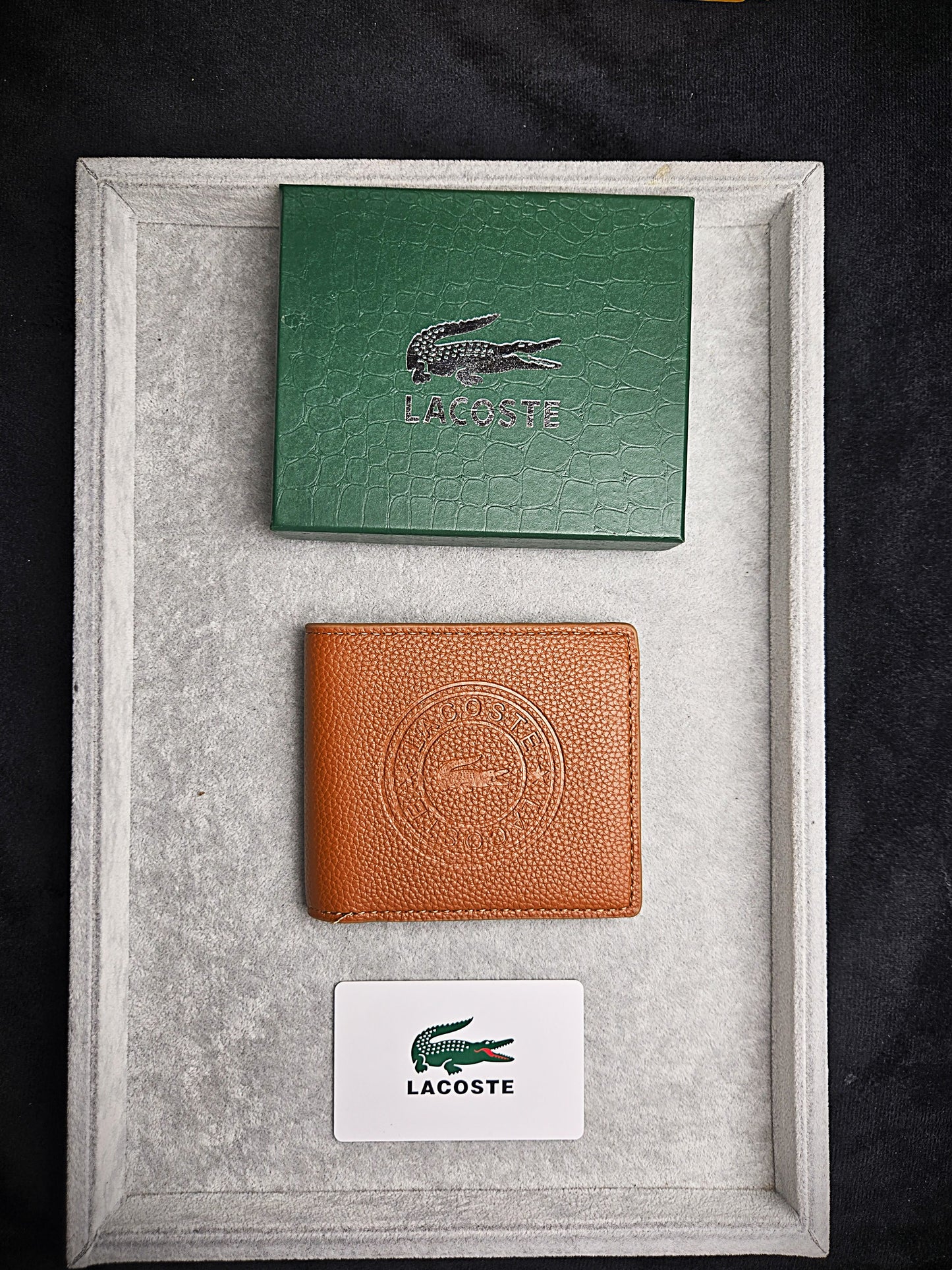 Lacoste Brown Leather Bifold Wallet