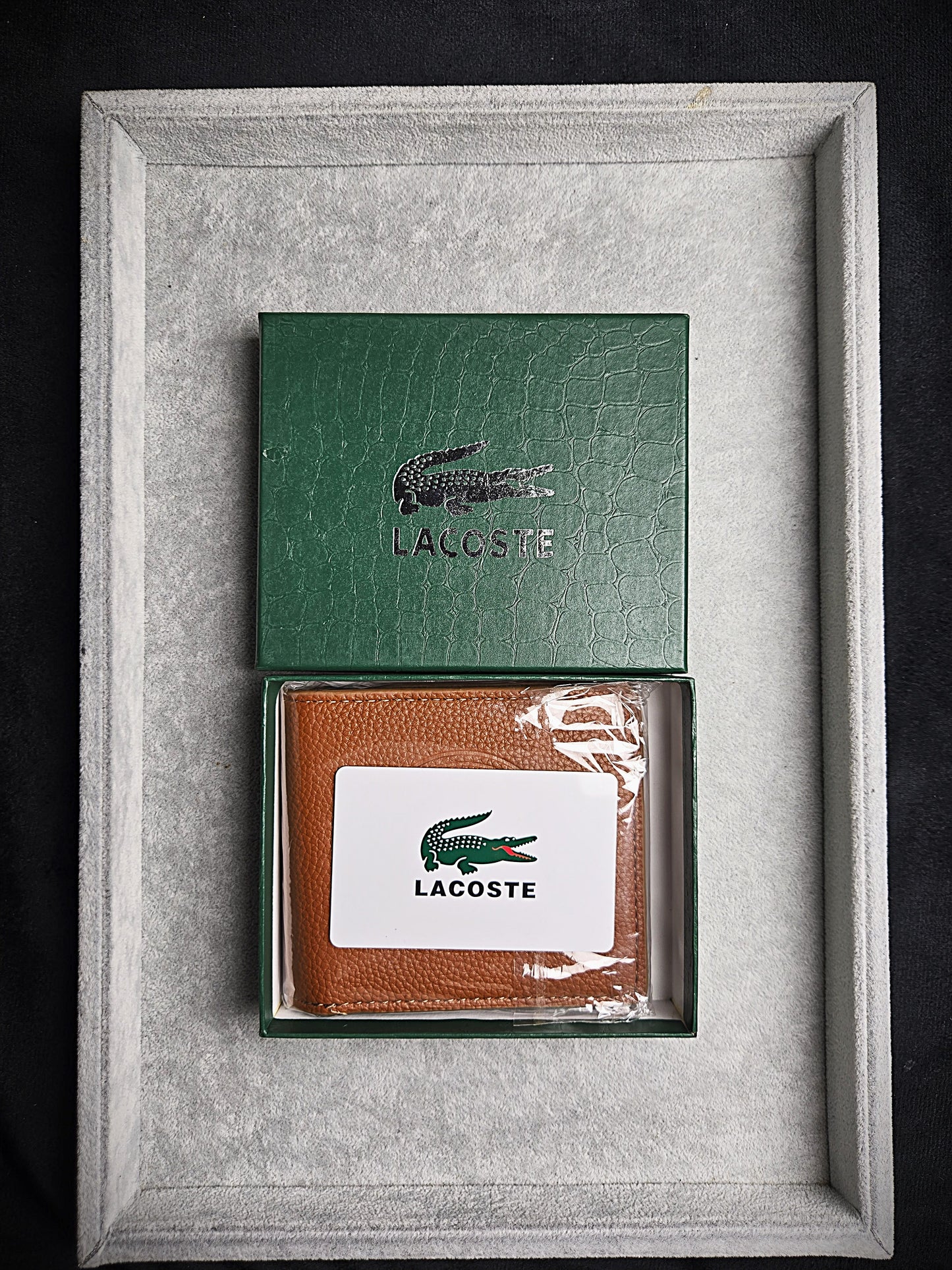 Lacoste Brown Leather Bifold Wallet