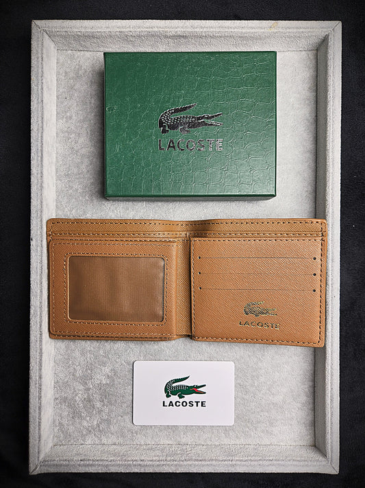 Lacoste Brown Leather Bifold Wallet