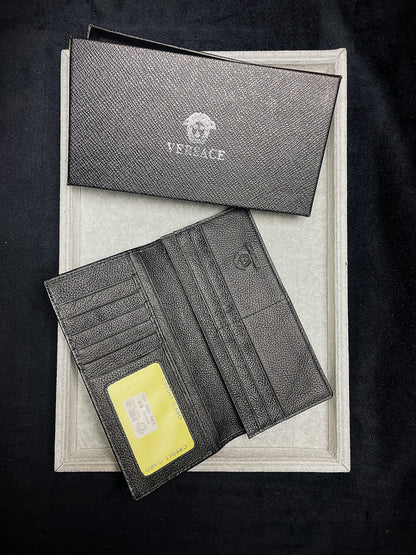 Versace Black Embossed Leather Wallet