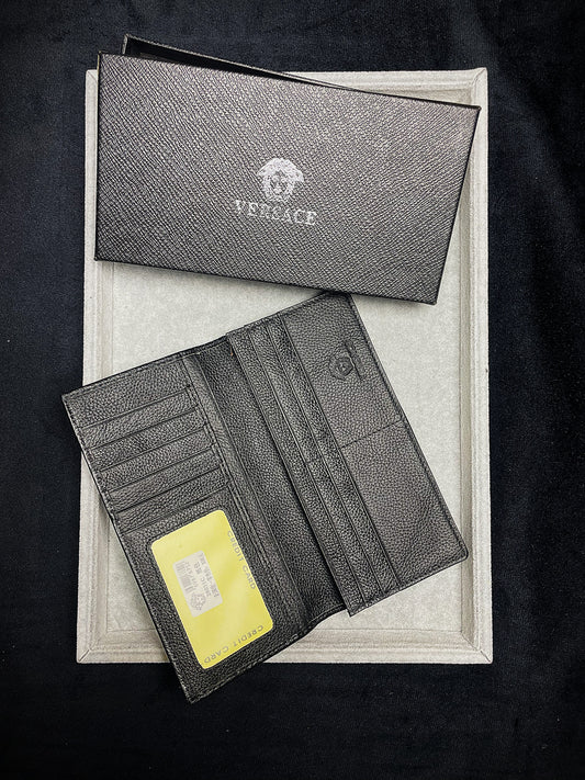 Versace Black Embossed Leather Wallet