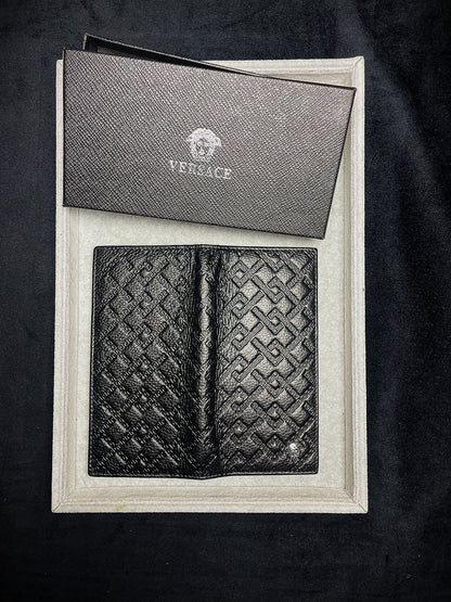 Versace Black Embossed Leather Wallet
